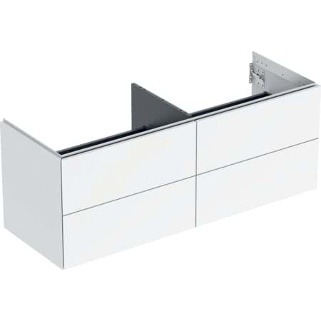 Picture of GEBERIT ONE cabinet for lay-on washbasin, with four drawers white / high-gloss coated #505.266.00.1