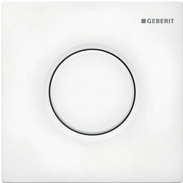 Picture of GEBERIT urinal flush control with pneumatic flush actuation, Type 01 flush plate white #116.011.11.5