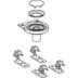 Bild von GEBERIT Ablaufanschluss mit vier Füßen, für Setaplano Duschfläche, stockwerksdurchdringende Installation #154.030.00.1 - weiß-alpin / matt