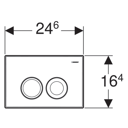 Зображення з  GEBERIT DELTA 21 flush plate 115.125.46.1 - chrome matt