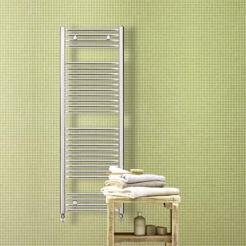 Picture of ZEHNDER AURA bathroom radiator 1217x500mm, straight, centre connection PBZ-120-050-05 white