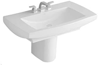 Picture of VILLEROY & BOCH Bellevue washbasin 100x55cm 516810U8 - star white Art Deco+CeramicPlus
