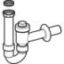 Bild von GEBERIT Rohrbogengeruchsverschluss für Waschbecken, absperrbar, mit Rückflussverhinderung, Abgang horizontal #152.861.11.1 - weiß-alpin