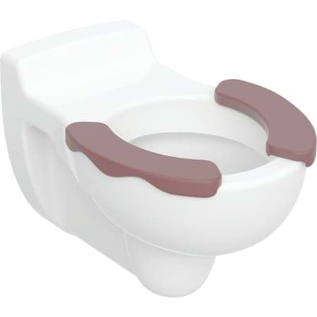 Picture of GEBERIT Bambini wall-hung WC for children, washdown, with seat pads Ceramic body: white Seat pad: carmine red #201710000