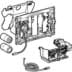 Bild von GEBERIT WC-Steuerung mit elektronischer Spülauslösung, Batteriebetrieb, für Sigma UP-Spülkasten 12 cm, 2-Mengen-Spülung, für externen Taster #115.885.00.6