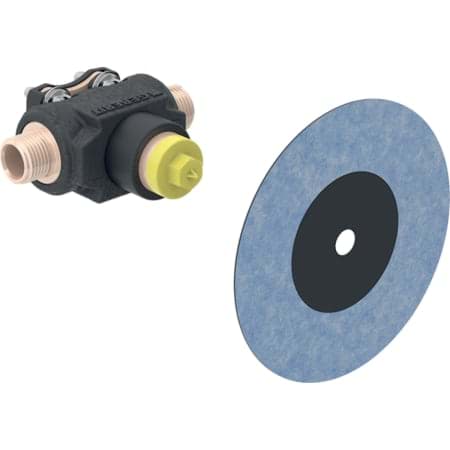 Picture of GEBERIT T-elbow tap connector 90° set, straight, with male thread MF 1/2" 602.260.00.1