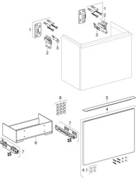 Bild von GEBERIT iCon cabinet for handrinse basin, with one drawer 502.302.01.2