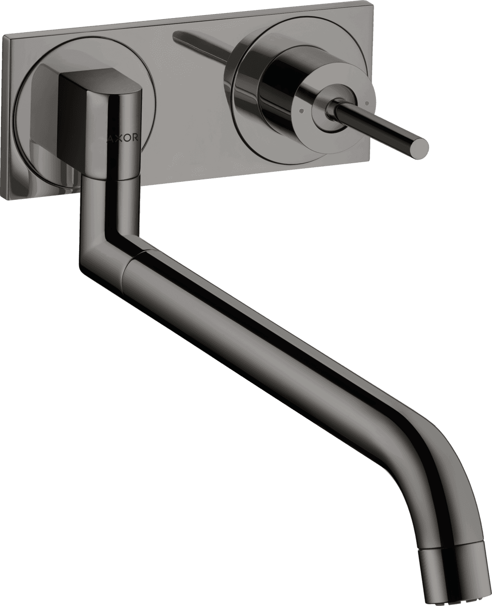 HANSGROHE AXOR Uno Einhebel-Küchenmischer Unterputz für Wandmontage #38815330 - Polished Black Chrome