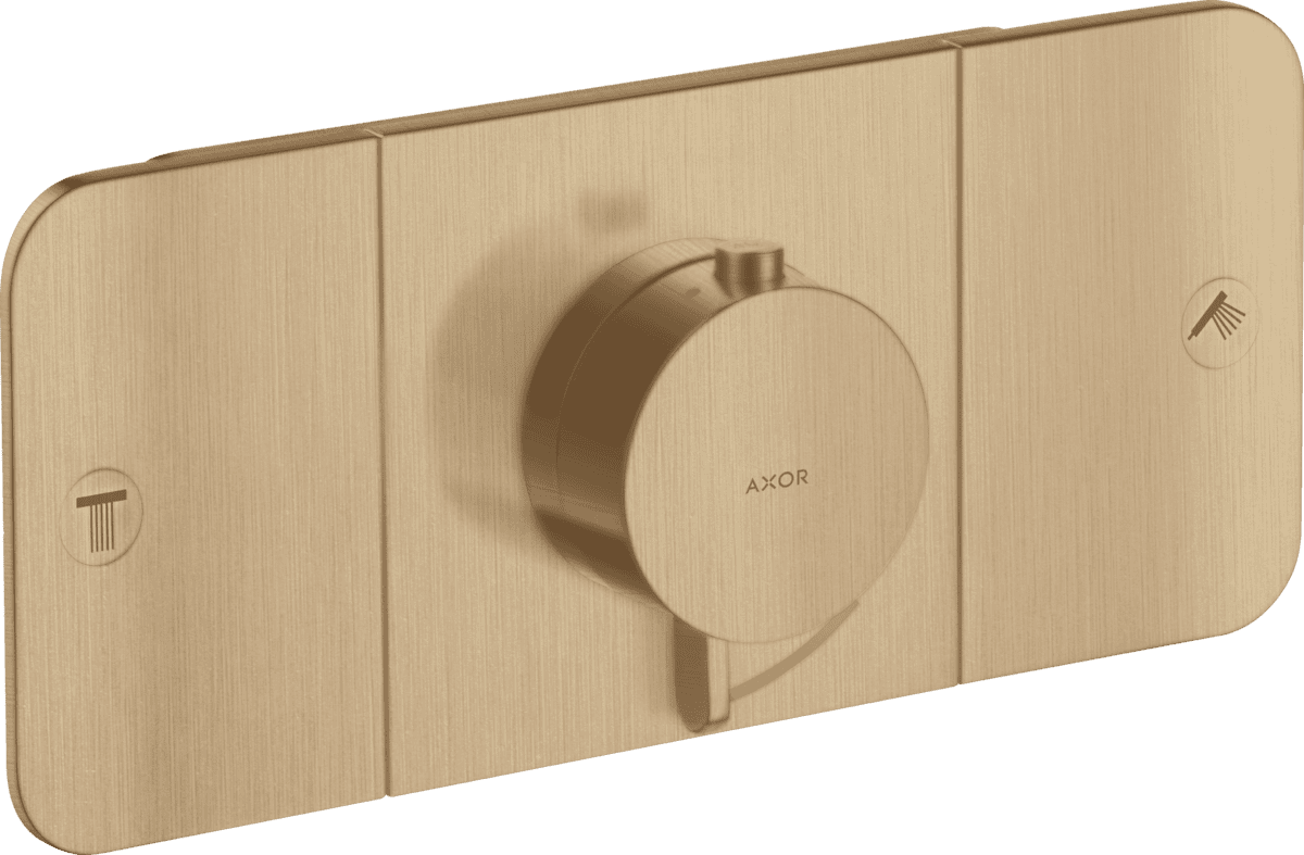 Зображення з  HANSGROHE AXOR One Thermostatic module for concealed installation for 2 functions #45712140 - Brushed Bronze
