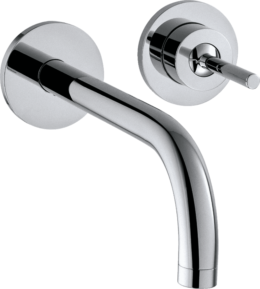 Bild von HANSGROHE AXOR Uno Einhebel-Waschtischmischer Unterputz für Wandmontage mit Auslauf 165 mm und Rosetten #38113000 - Chrom