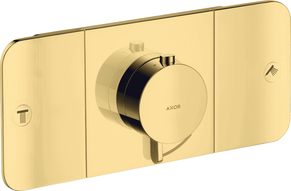 Bild von HANSGROHE AXOR One Thermostatmodul Unterputz für 2 Verbraucher Polished Gold Optic 45712990