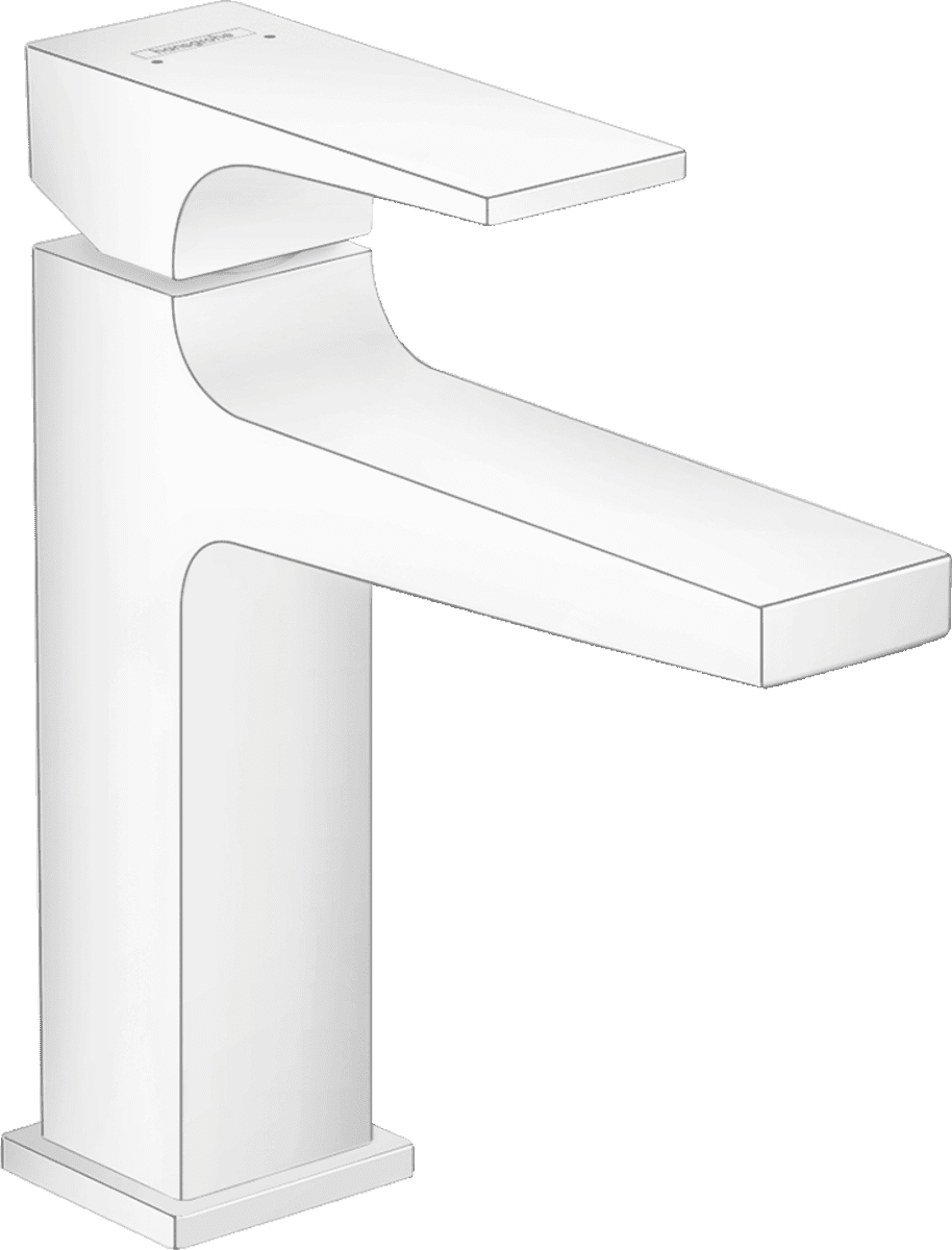 HANSGROHE Metropol Einhebel-Waschtischmischer 110 mit Hebelgriff und Push-Open Ablaufgarnitur #32507700 - Mattweiß