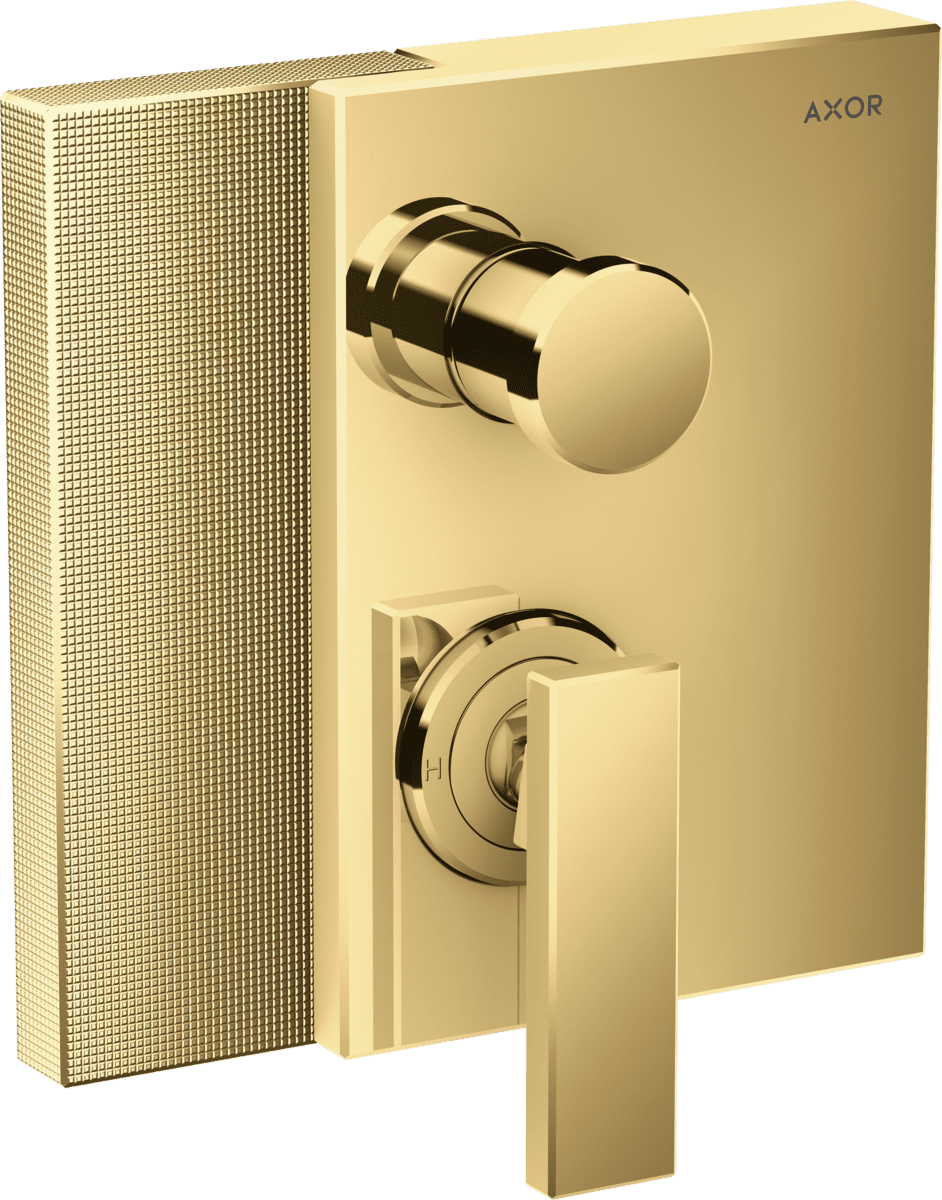 HANSGROHE AXOR Edge Einhebel-Wannenmischer Unterputz - Diamantschliff #46451990 - Polished Gold Optic