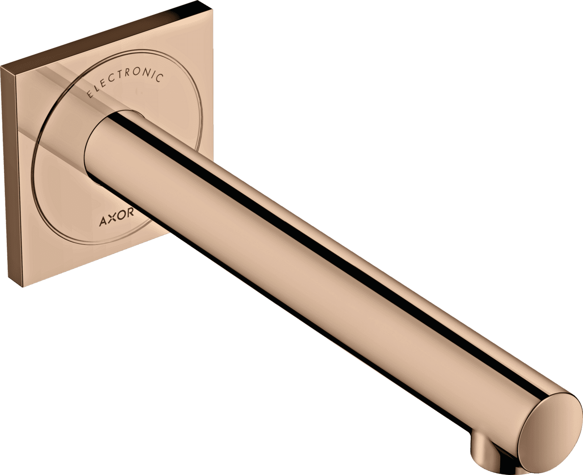 HANSGROHE AXOR Uno Elektronik-Waschtischmischer Unterputz für Wandmontage mit Auslauf 221 mm #45111300 - Polished Red Gold