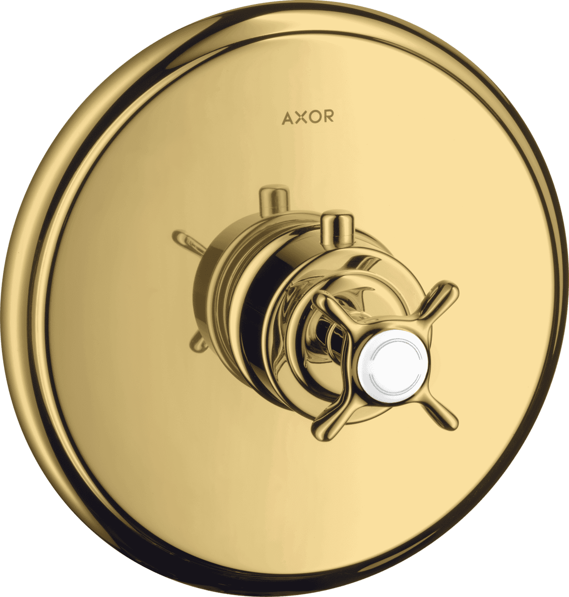 HANSGROHE AXOR Montreux Thermostat Unterputz mit Kreuzgriff #16810990 - Polished Gold Optic