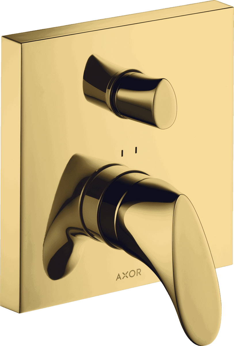 HANSGROHE AXOR Starck Organic Einhebel-Wannenmischer Unterputz mit integrierter Sicherungskombination nach EN1717 #12416990 - Polished Gold Optic