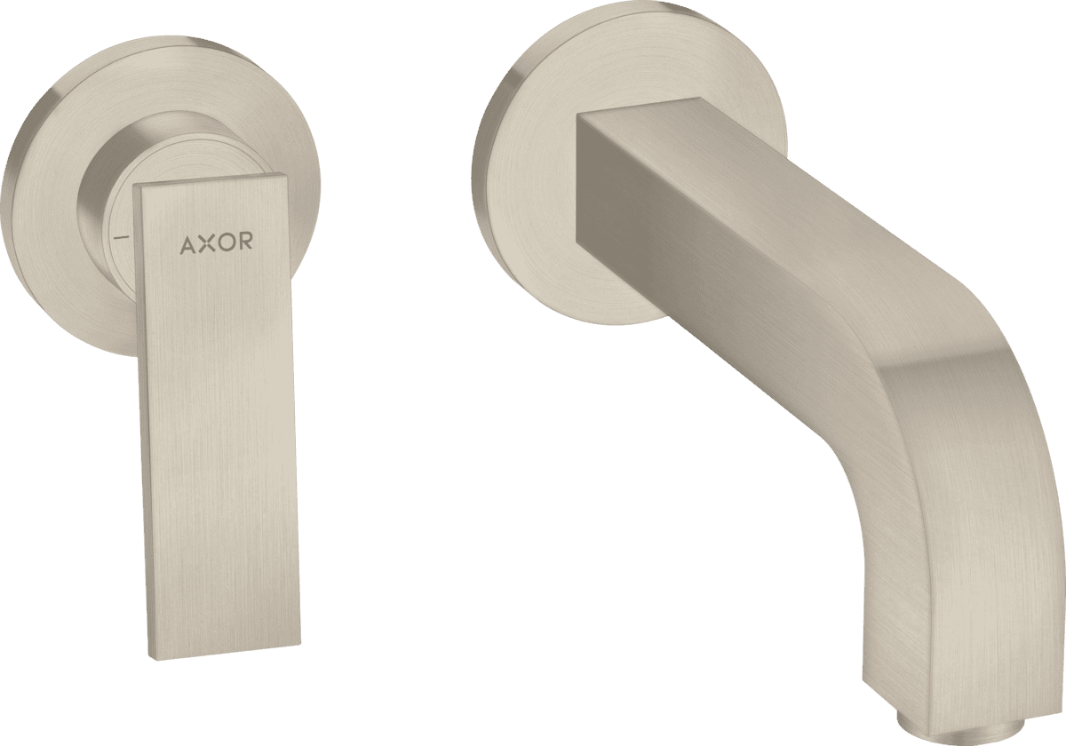 εικόνα του HANSGROHE AXOR Citterio Single lever basin mixer for concealed installation wall-mounted with lever handle, spout 220 mm and escutcheons #39121820 - Brushed Nickel