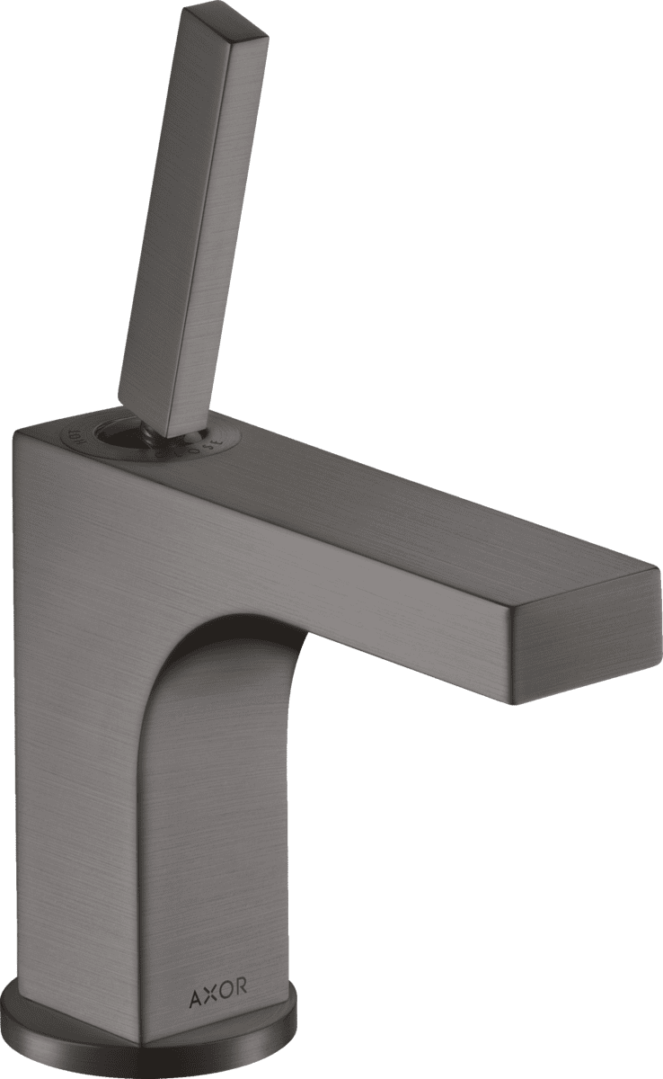 HANSGROHE AXOR Citterio Einhebel-Waschtischmischer 90 mit Pingriff für Handwaschbecken mit Zugstangen-Ablaufgarnitur #39035340 - Brushed Black Chrome