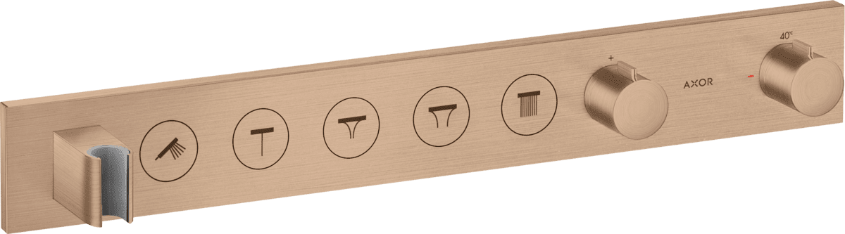 HANSGROHE AXOR ShowerSolutions Thermostatmodul Select 670/90 Unterputz für 5 Verbraucher #18358310 - Brushed Red Gold