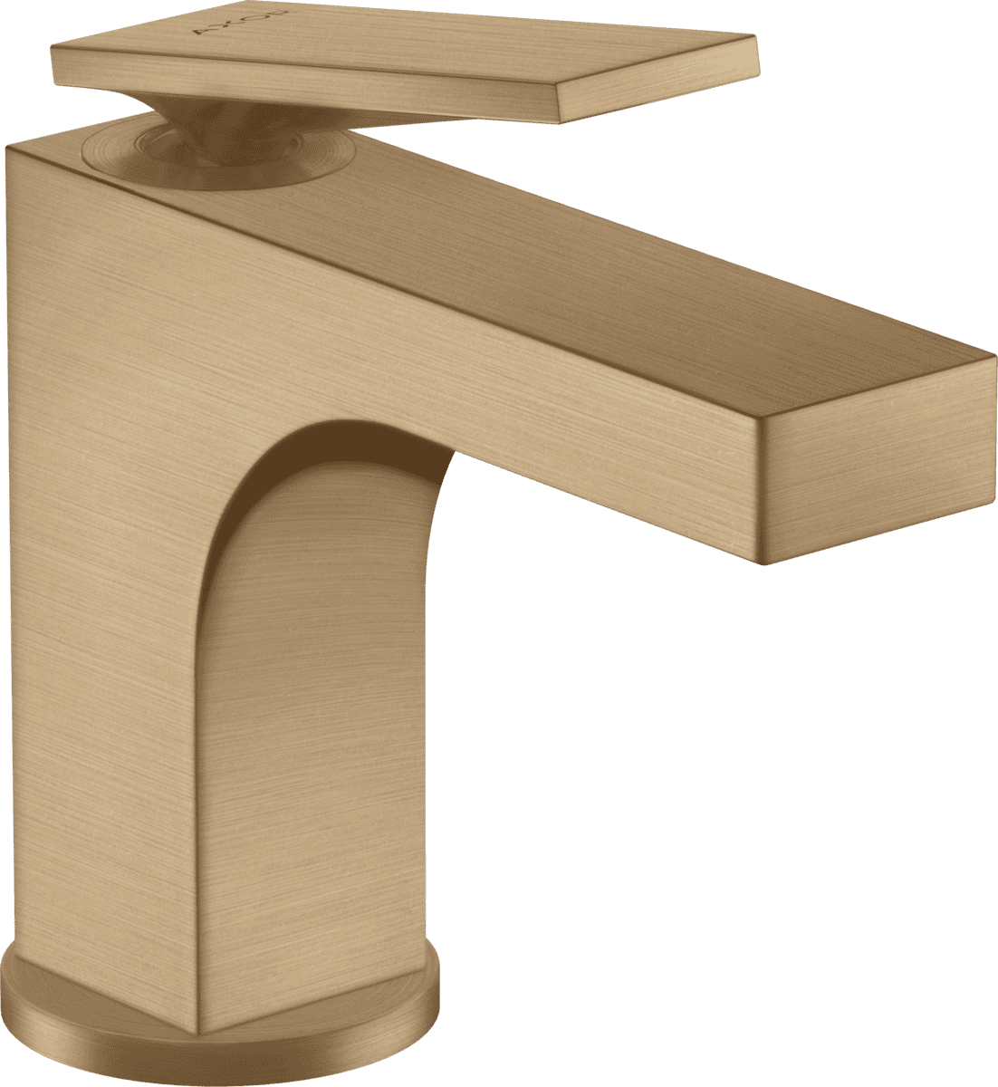 HANSGROHE AXOR Citterio Einhebel-Waschtischmischer 90 mit Hebelgriff für Handwaschbecken mit Zugstangen-Ablaufgarnitur #39022140 - Brushed Bronze
