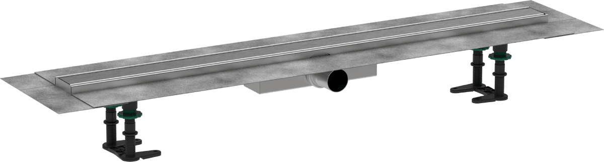 HANSGROHE RainDrain Compact Komplettset Duschrinne 900 für flache Installation #56168800 - Edelstahl gebürstet