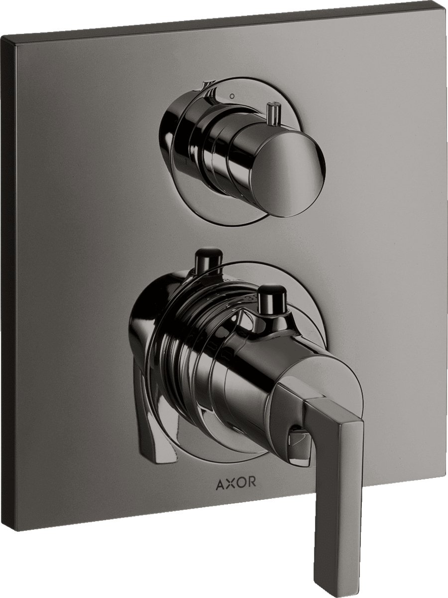 HANSGROHE AXOR Citterio Thermostat Unterputz mit Ab- und Umstellventil und Hebelgriff #39720330 - Polished Black Chrome