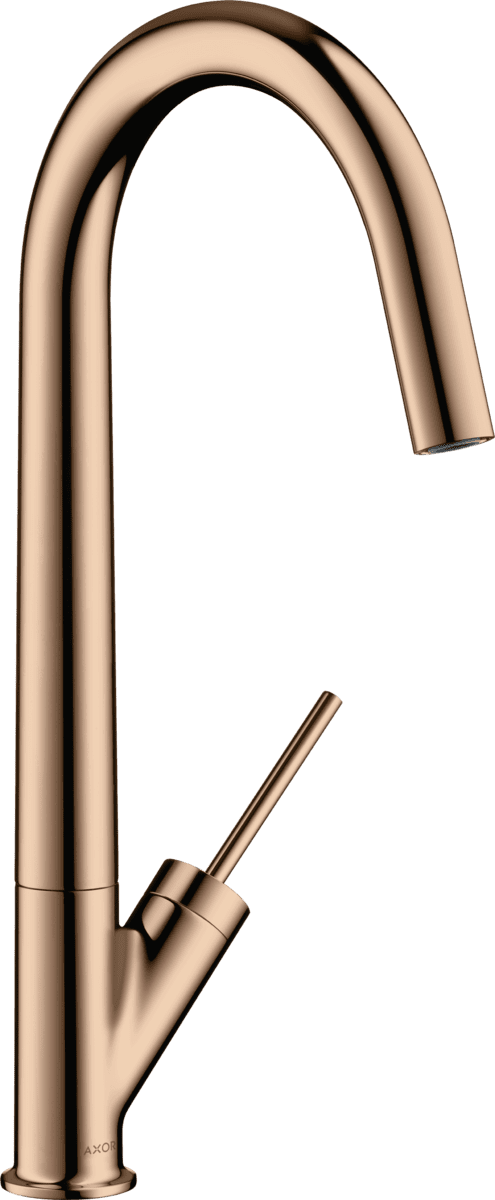 HANSGROHE AXOR Starck Einhebel-Küchenmischer 300 mit Schwenkauslauf #10822300 - Polished Red Gold
