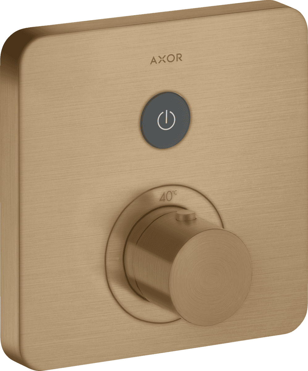 Picture of HANSGROHE AXOR ShowerSelect Thermostat for concealed installation softsquare for 1 function #36705140 - Brushed Bronze