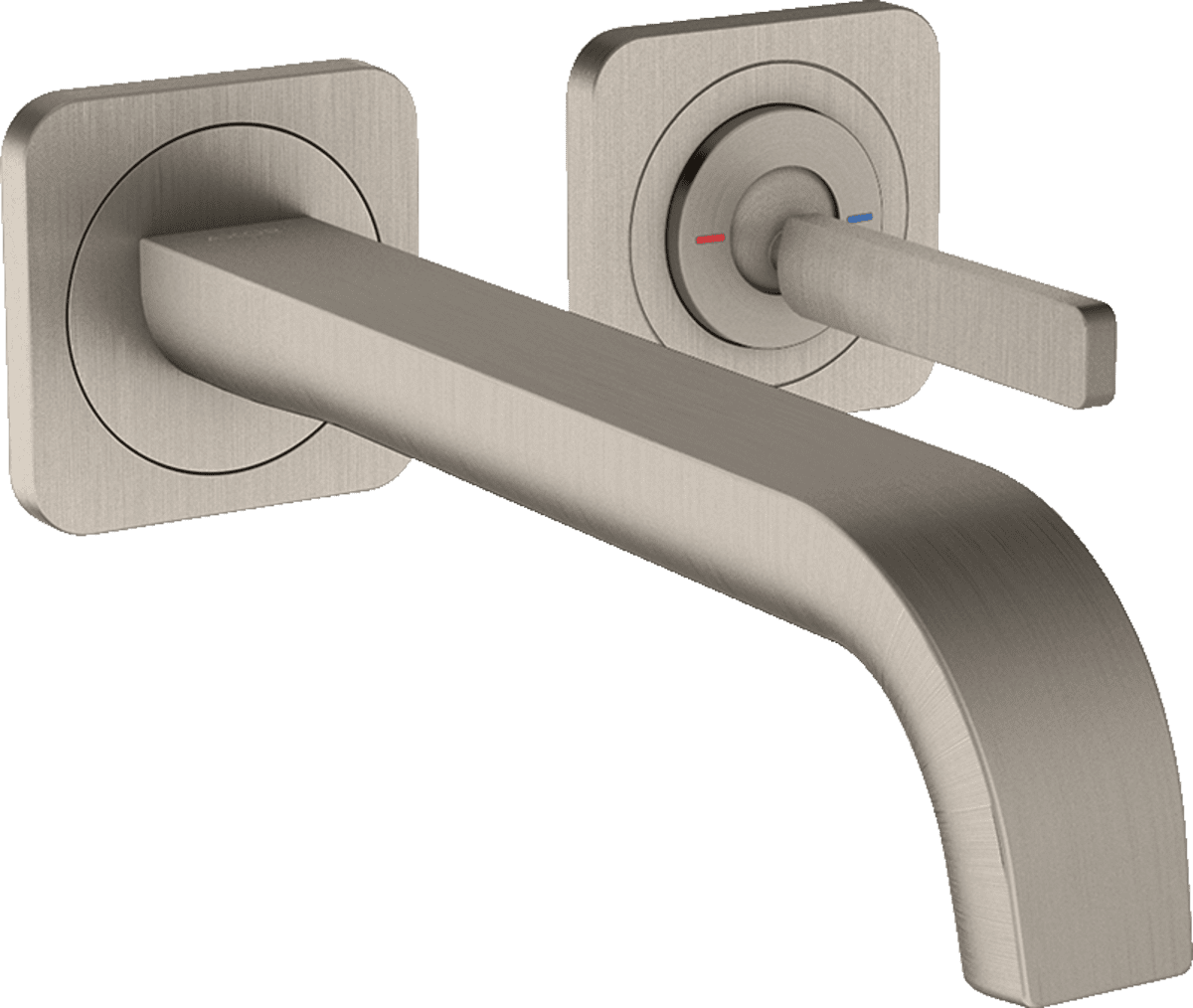 εικόνα του HANSGROHE AXOR Citterio E Single lever basin mixer for concealed installation wall-mounted with pin handle, spout 221 mm and escutcheons #36106800 - Stainless Steel Optic
