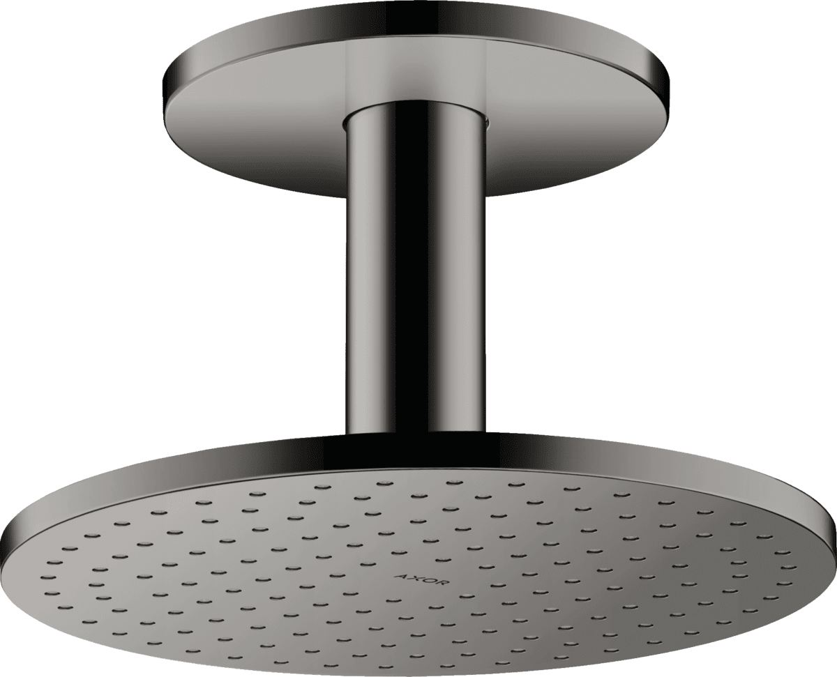 HANSGROHE AXOR ShowerSolutions Kopfbrause 250 2jet mit Deckenanschluss #35297330 - Polished Black Chrome
