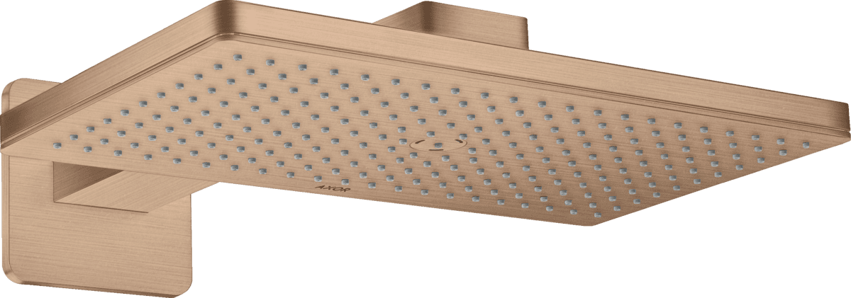 HANSGROHE AXOR ShowerSolutions Kopfbrause 460/300 1jet mit Brausearm und softsquare Rosette #35274310 - Brushed Red Gold