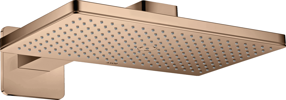 HANSGROHE AXOR ShowerSolutions Kopfbrause 460/300 1jet mit Brausearm und softsquare Rosette #35274300 - Polished Red Gold