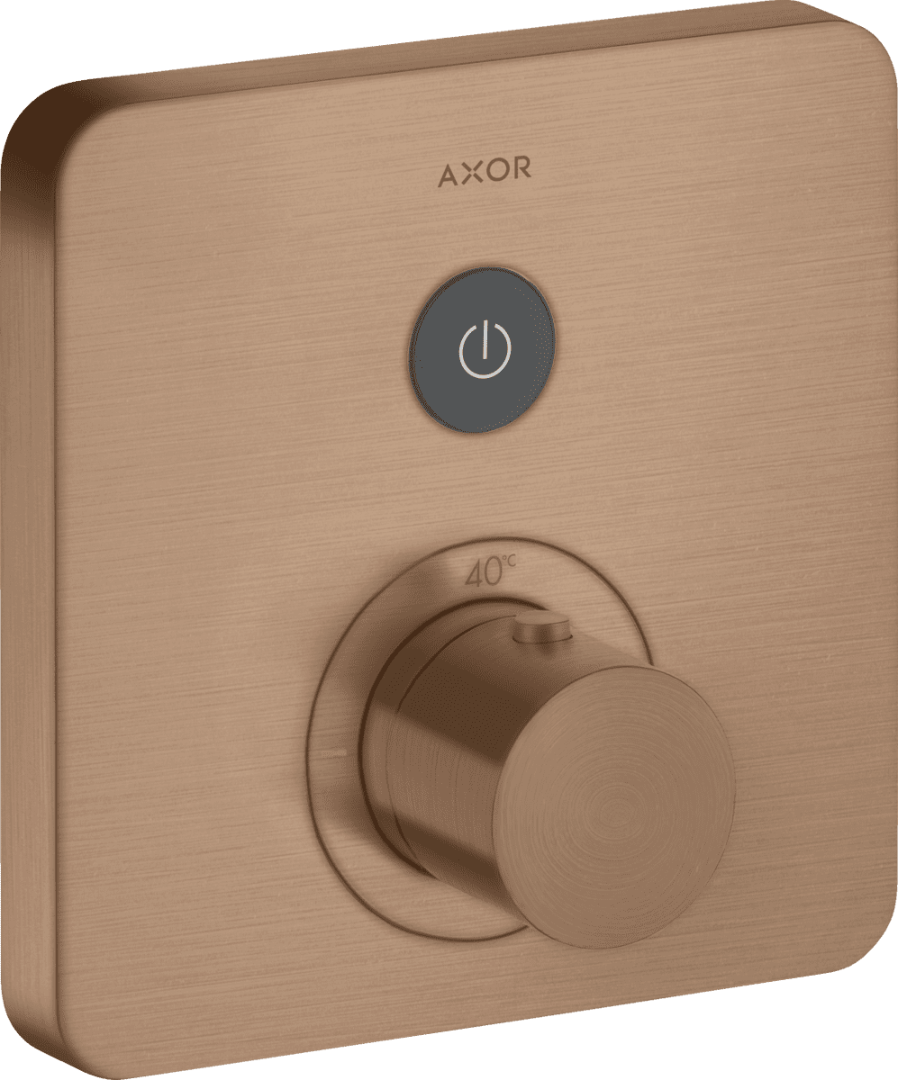 HANSGROHE AXOR ShowerSelect Termostat ankastre montaj softsquare 1 çıkış #36705310 - Mat Kırmızı Altın resmi