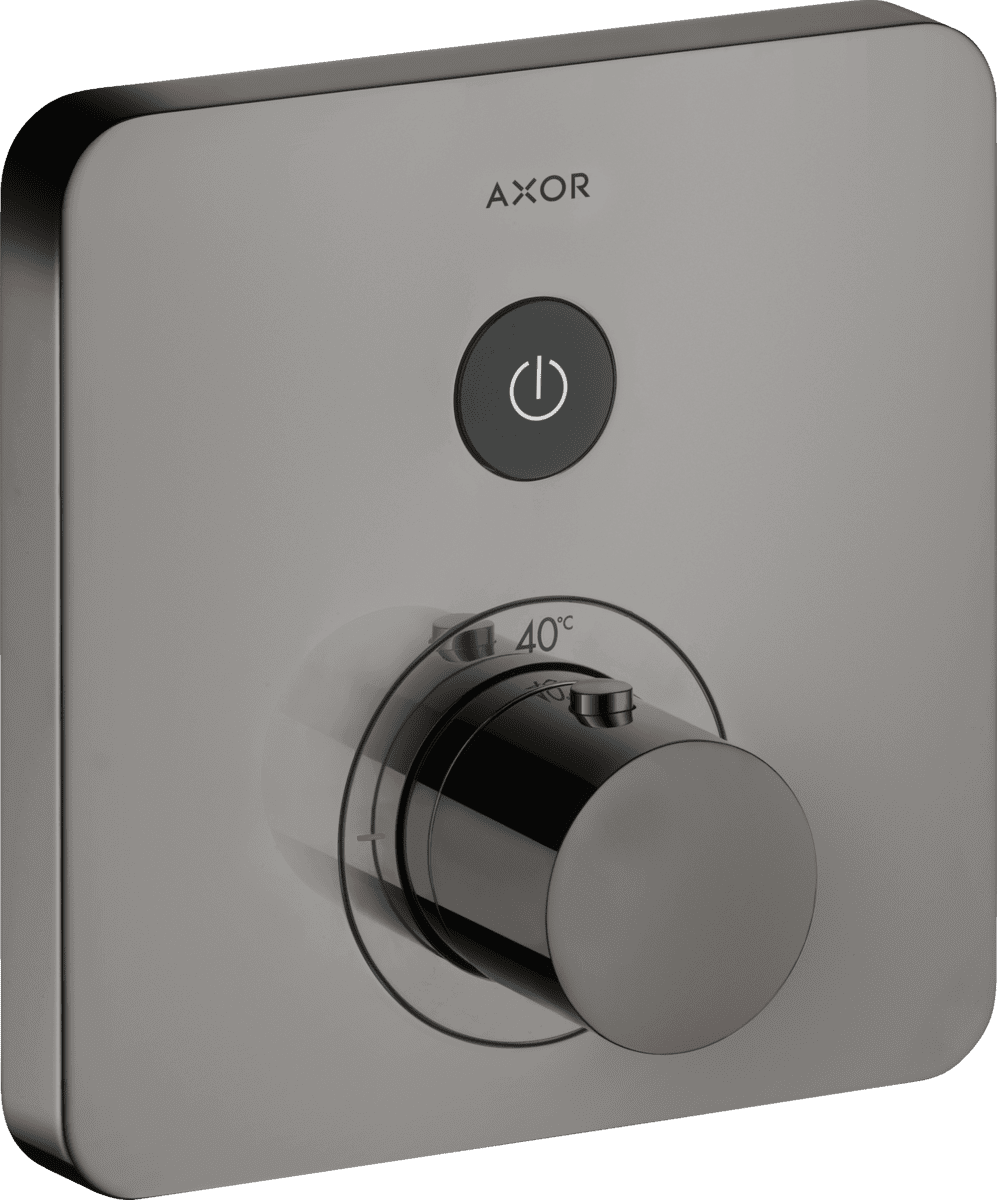 HANSGROHE AXOR ShowerSelect Termostat ankastre montaj softsquare 1 çıkış #36705330 - Parlak Siyah Krom resmi