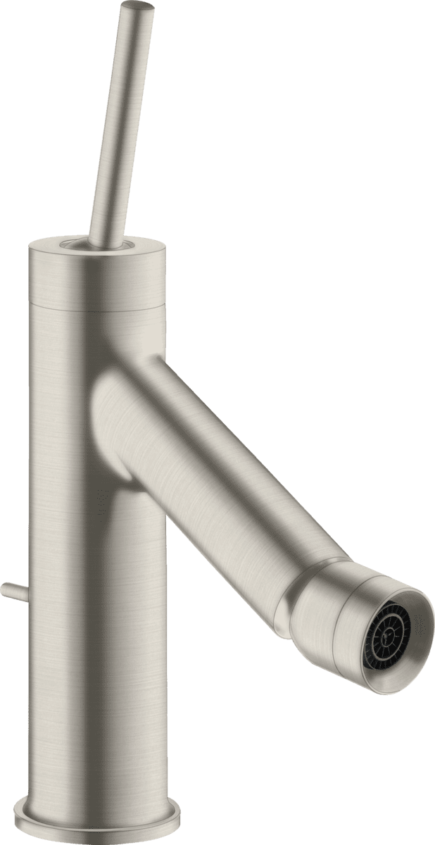 HANSGROHE AXOR Starck Einhebel-Bidetmischer mit Pingriff und Zugstangen-Ablaufgarnitur #10211800 - Edelstahl Optic