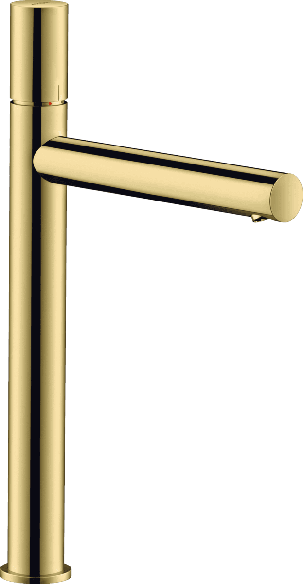 HANSGROHE AXOR Uno Einhebel-Waschtischmischer 260 für Aufsatzwaschtische mit Zerogriff und Ablaufgarnitur #45004930 - Polished Brass