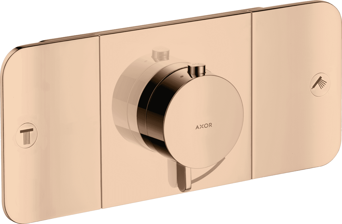 HANSGROHE AXOR One Thermostatmodul Unterputz für 2 Verbraucher #45712300 - Polished Red Gold