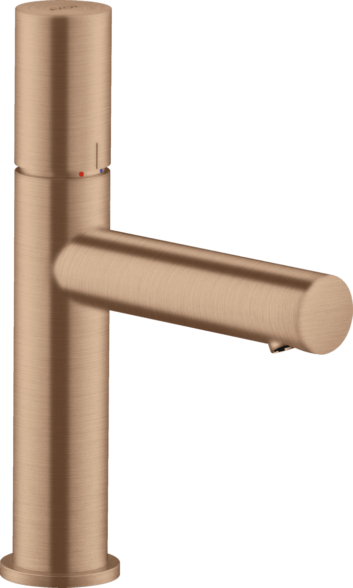HANSGROHE AXOR Uno Einhebel-Waschtischmischer 110 mit Zerogriff und Ablaufgarnitur #45002310 - Brushed Red Gold