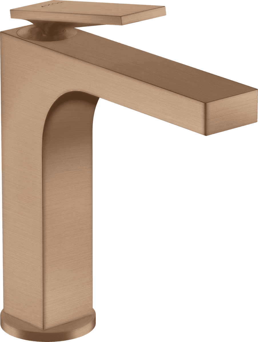 HANSGROHE AXOR Citterio Einhebel-Waschtischmischer 160 mit Hebelgriff und Zugstangen-Ablaufgarnitur #39023310 - Brushed Red Gold