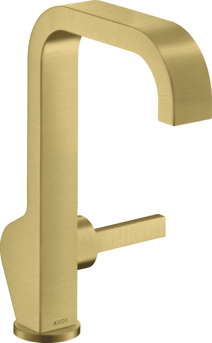 HANSGROHE AXOR Citterio Einhebel-Waschtischmischer 190 mit Pingriff und Ablaufgarnitur #39037950 - Brushed Brass