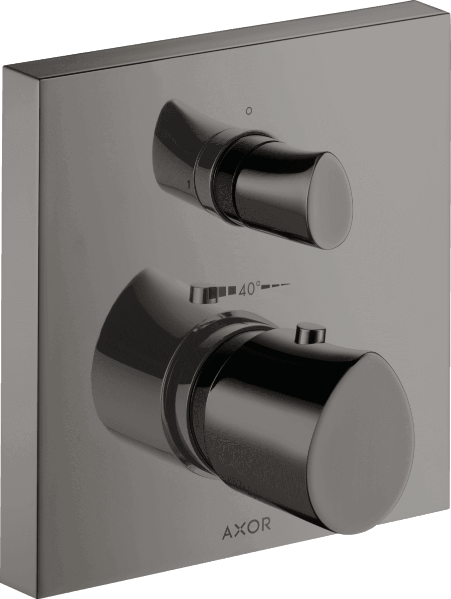 HANSGROHE AXOR Starck Organic Thermostat Unterputz mit Absperrventil #12715330 - Polished Black Chrome