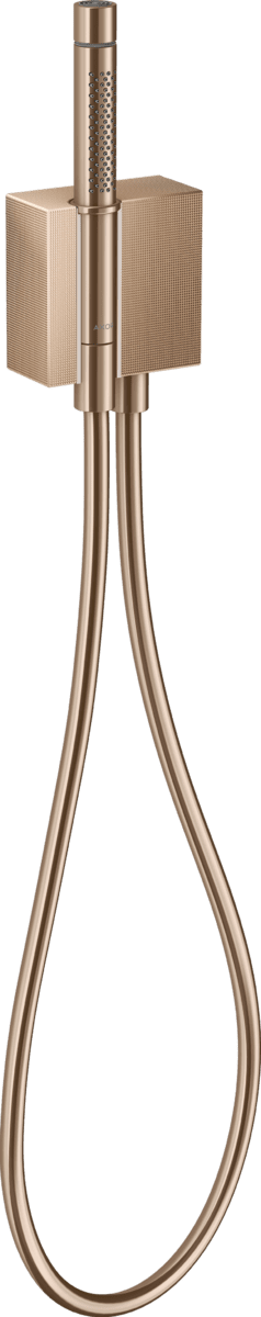 HANSGROHE AXOR Edge Portereinheit mit Stabhandbrause 2jet und Brauseschlauch - Diamantschliff #46521300 - Polished Red Gold