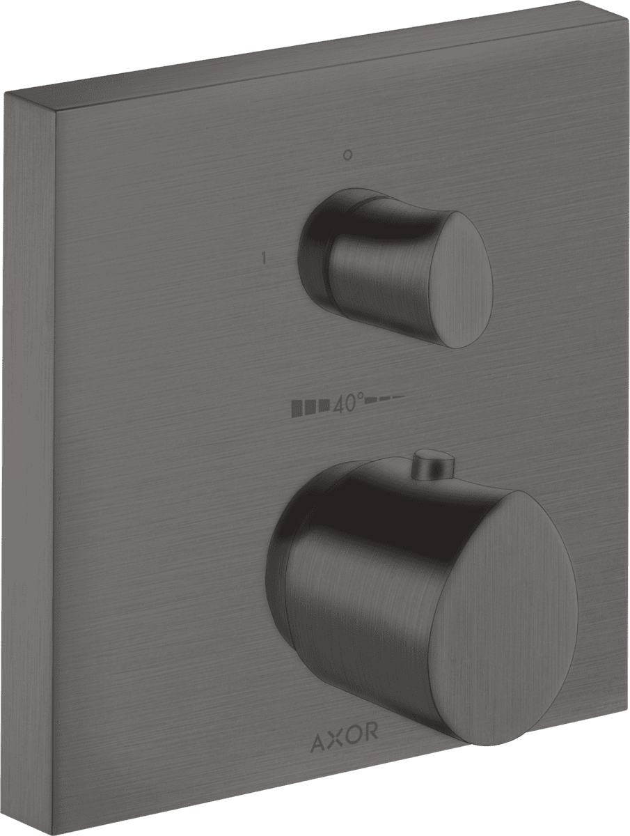 HANSGROHE AXOR Starck Organic Thermostat Unterputz mit Absperrventil #12715340 - Brushed Black Chrome
