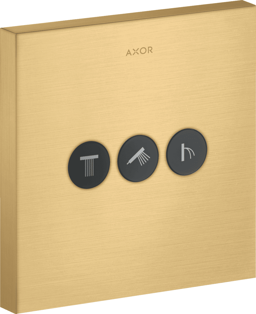 HANSGROHE AXOR ShowerSelect Ventil Unterputz eckig für 3 Verbraucher #36717250 - Brushed Gold Optic