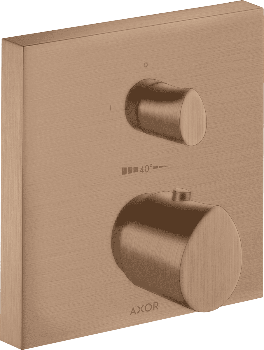 HANSGROHE AXOR Starck Organic Thermostat Unterputz mit Absperrventil #12715310 - Brushed Red Gold