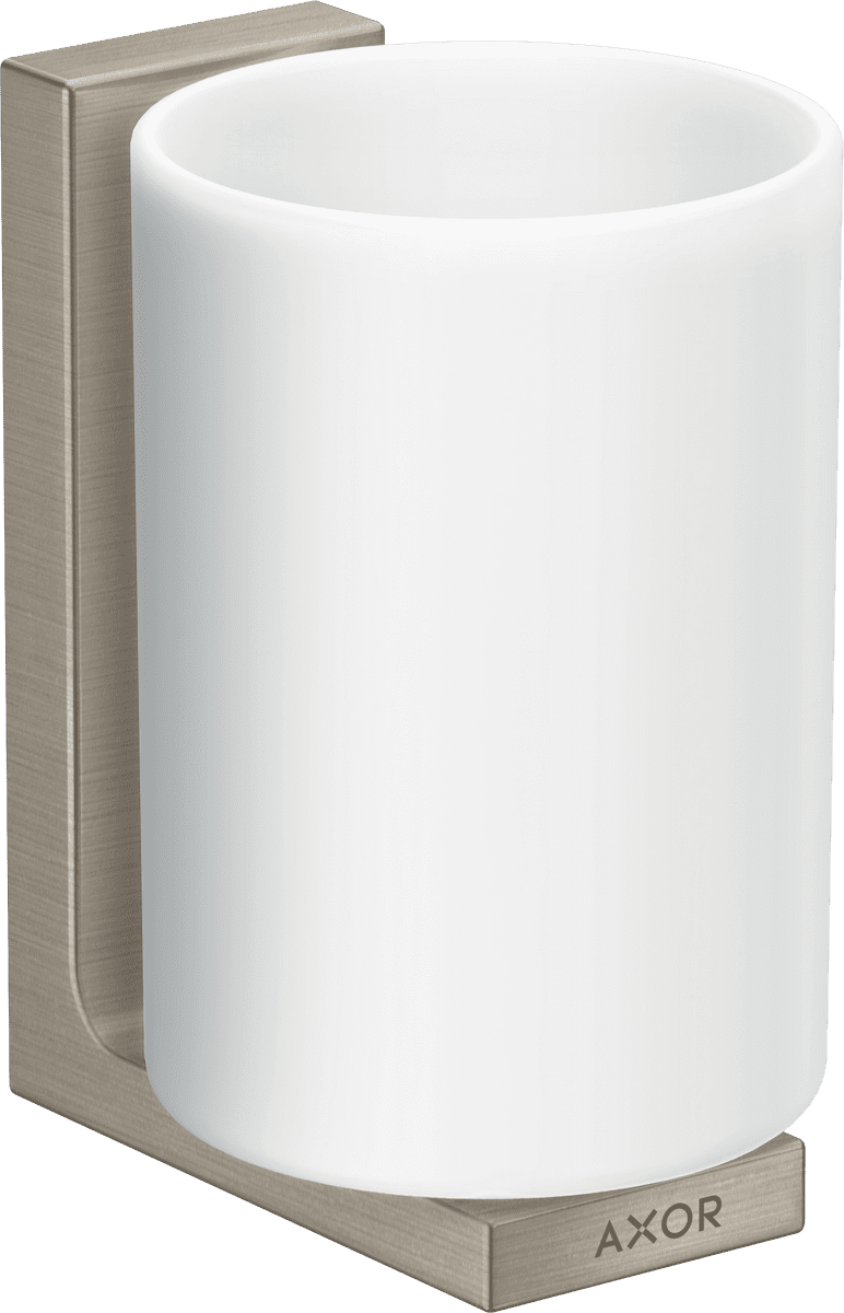 HANSGROHE AXOR Universal Rectangular Zahnputzbecher #42604820 - Brushed Nickel