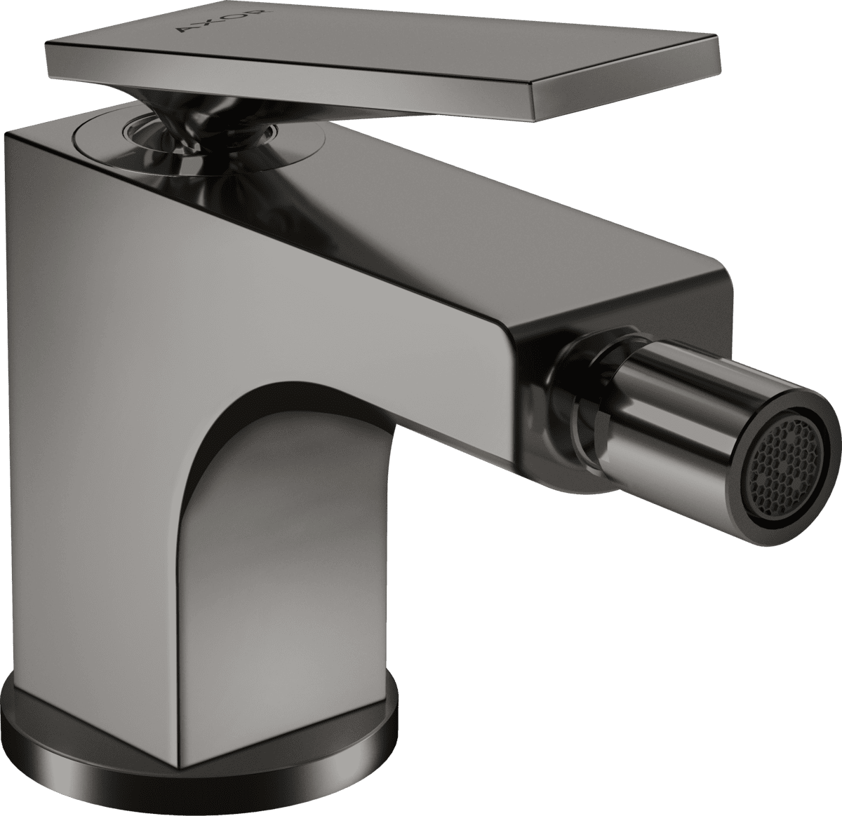 HANSGROHE AXOR Citterio Einhebel-Bidetmischer mit Hebelgriff und Zugstangen-Ablaufgarnitur #39214330 - Polished Black Chrome