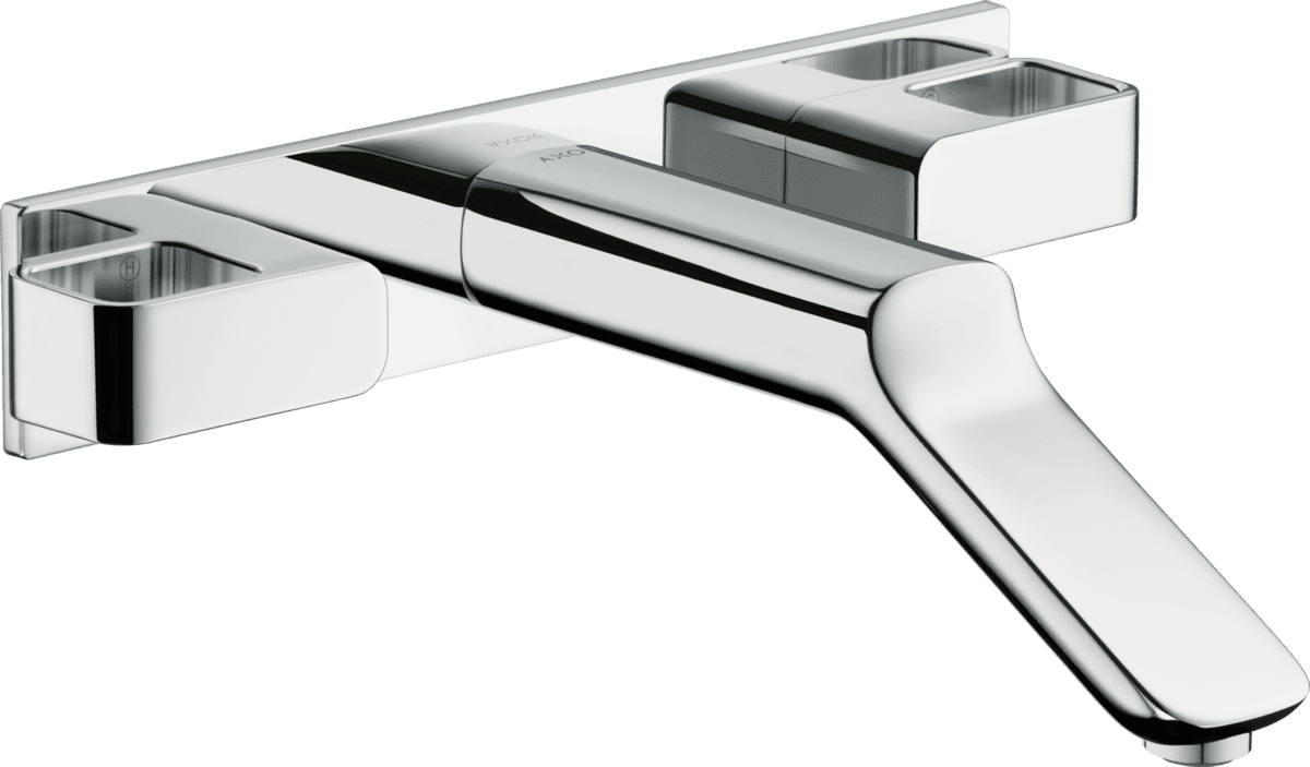 HANSGROHE AXOR Urquiola 3-Loch Waschtischarmatur Unterputz für Wandmontage mit Auslauf 228 mm #11043140 - Brushed Bronze
