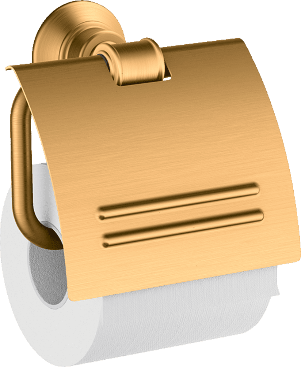 HANSGROHE AXOR Montreux Toilettenpapierhalter mit Deckel #42036250 - Brushed Gold Optic