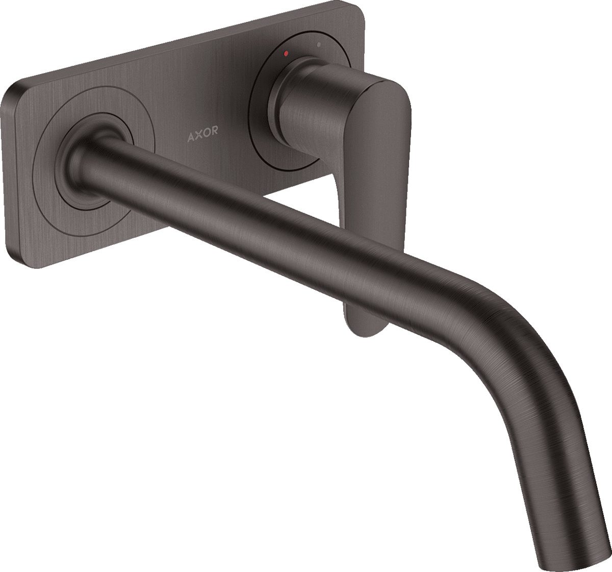 HANSGROHE AXOR Citterio M Einhebel-Waschtischmischer Unterputz für Wandmontage mit Auslauf 227 mm und Platte #34115340 - Brushed Black Chrome